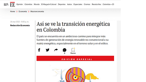 Así se ve la transición energética en Colombia