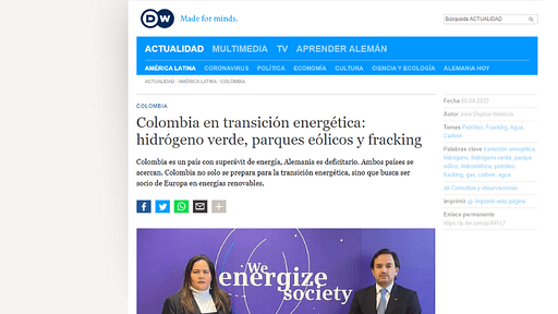 Colombia en transición energética: hidrógeno verde, parques eólicos y fracking